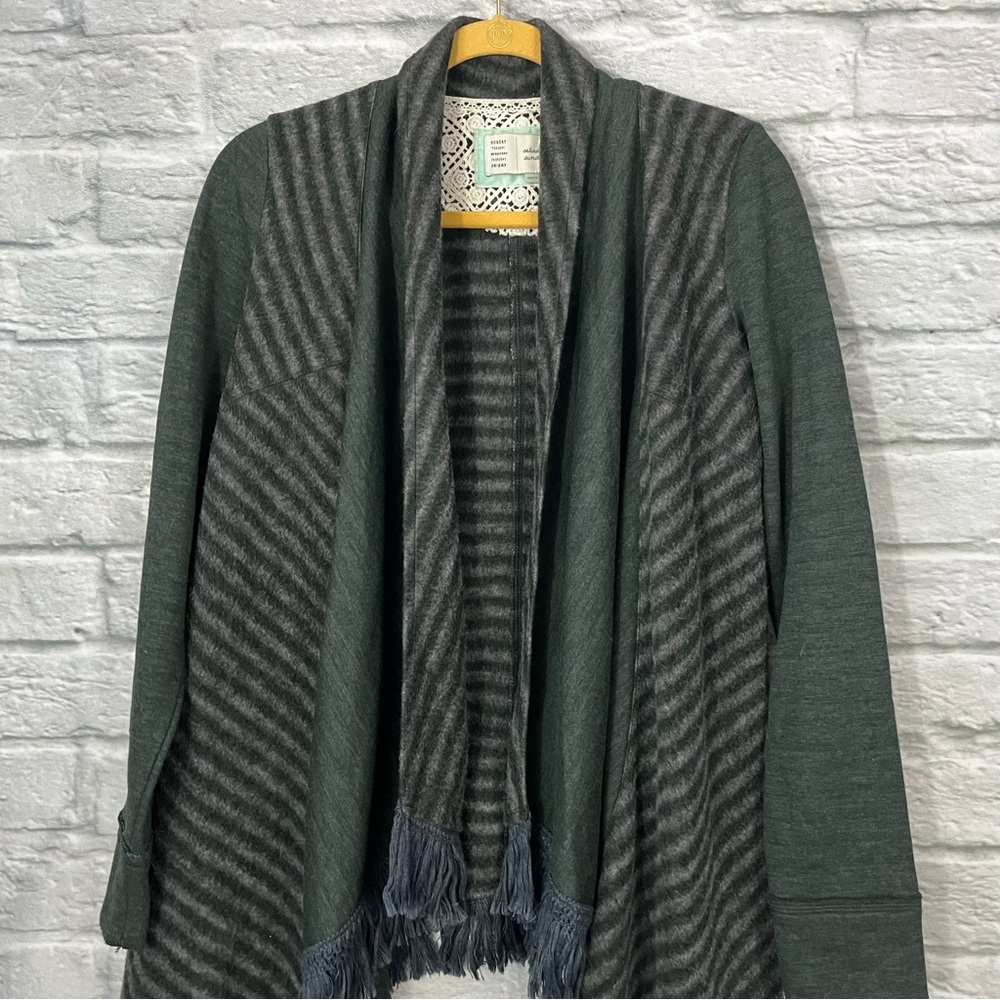 Anthropologie Saturday/Sunday Elise Green Blanket Cardigan Size XS OB367241. - Picture 3 of 11